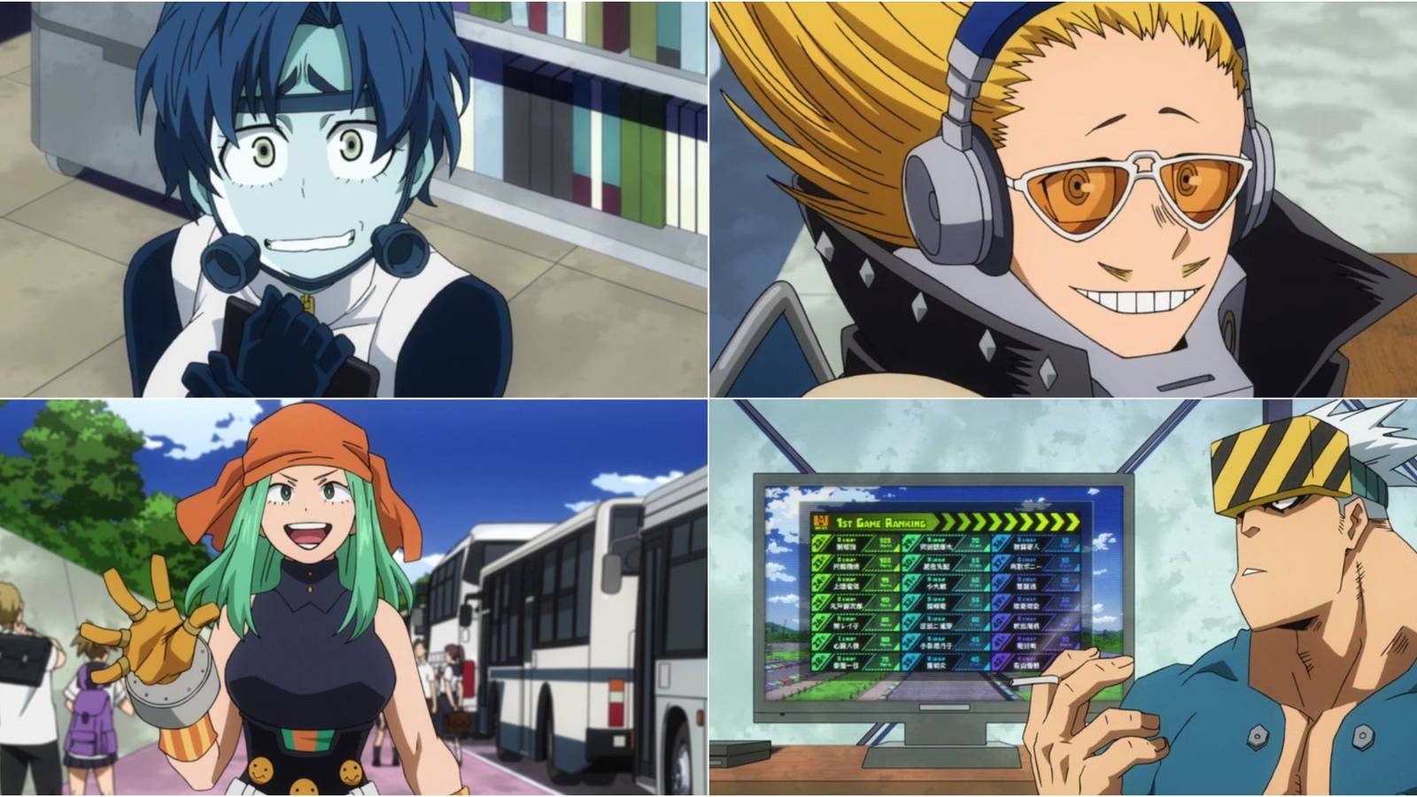 Bubble Girl, Ms. Joke, Present Mic, Death Arm My Hero Academia.