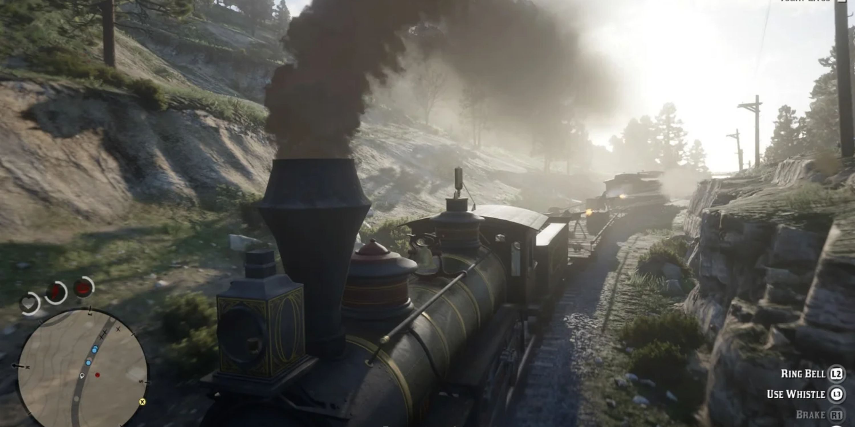 red dead online players steal a train
