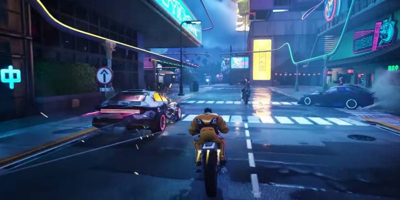 riding the street of mega city with the nitro booster