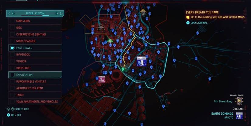 Cyberpunk 2077: All Fast Travel Locations