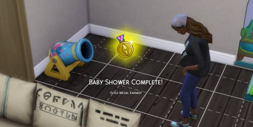 earning a gold medal at a party social event