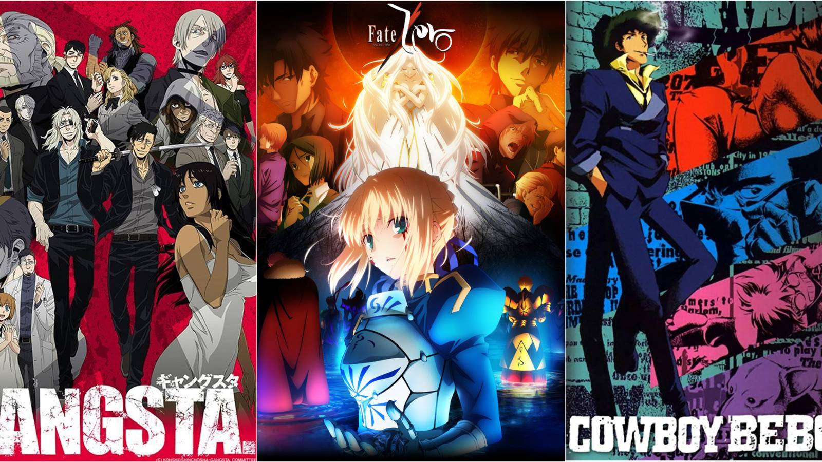 gangsta fate zero cowboy bebop middle aged protagonists 
