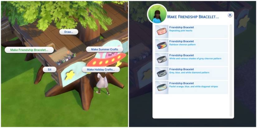 using activity table to craft friendship bracelets