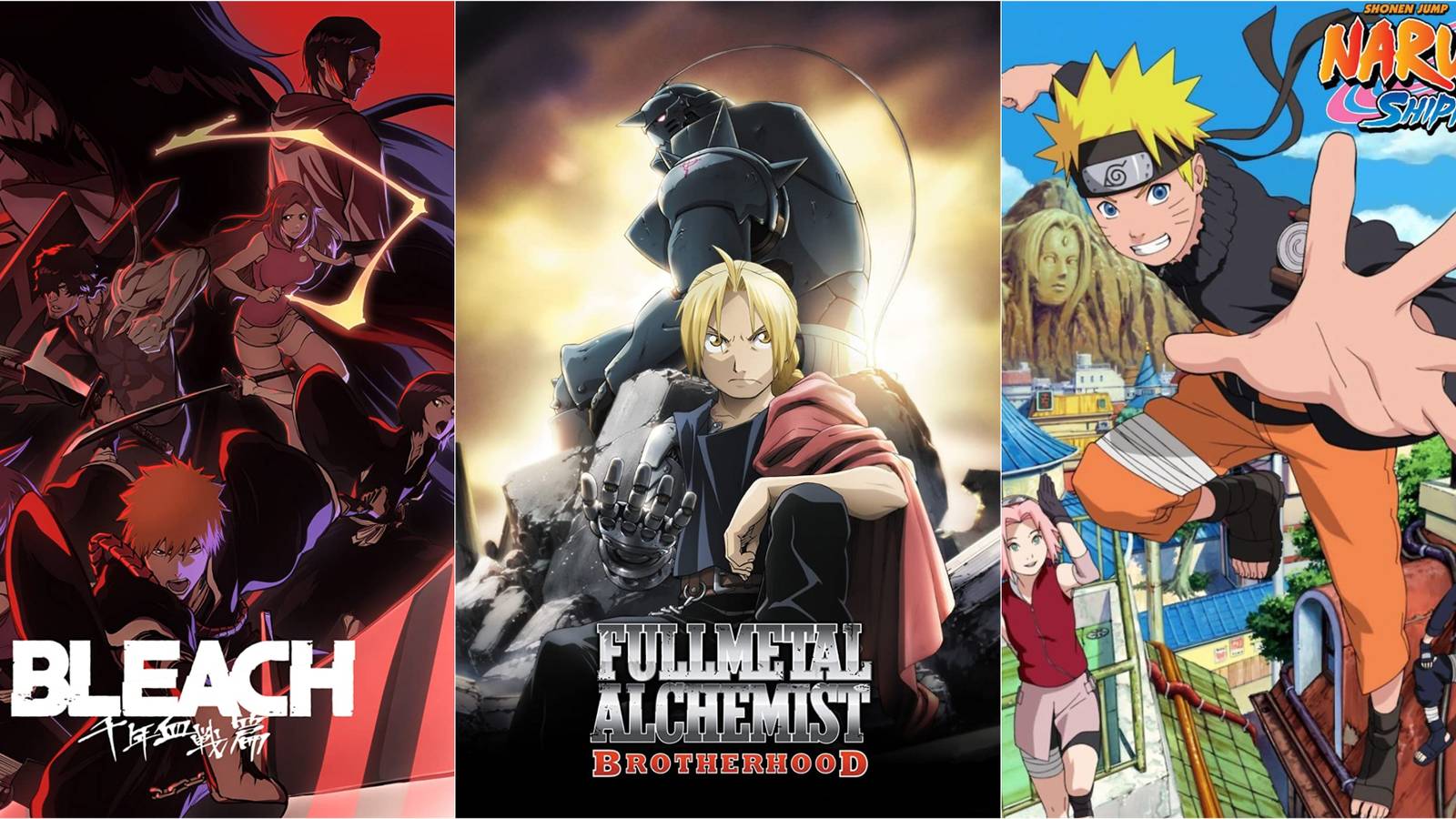 bleach fullmetal naruto anime