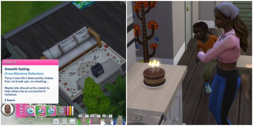sim going through several milestones