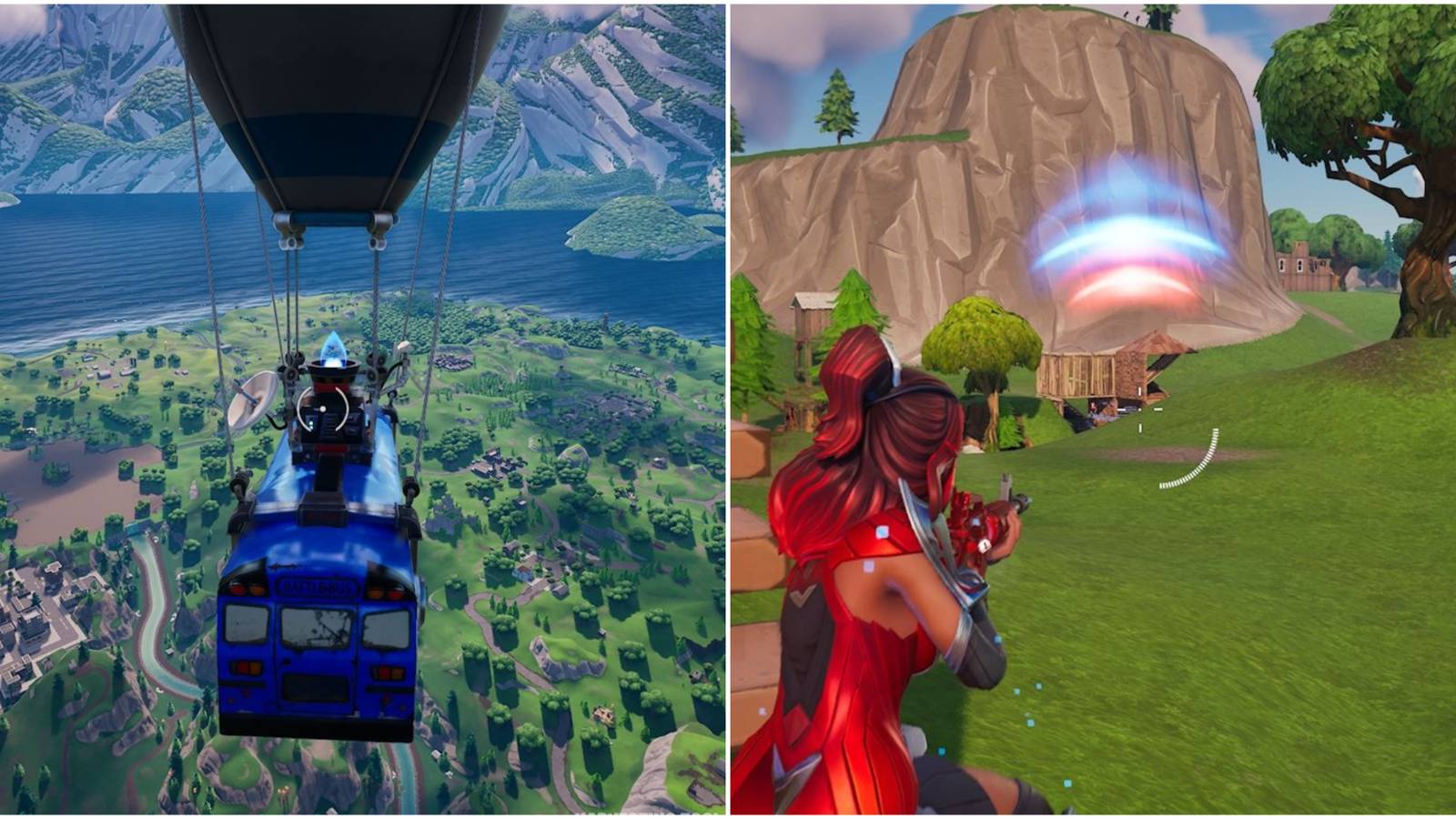 battle bus dropping player on old map fortnite