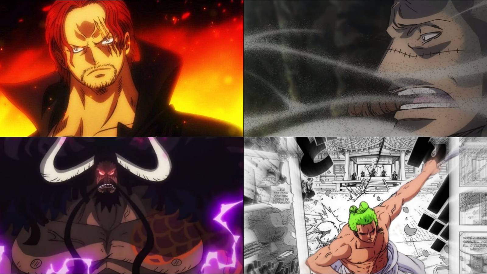 Shanks Kaido Crocodile and Zoro