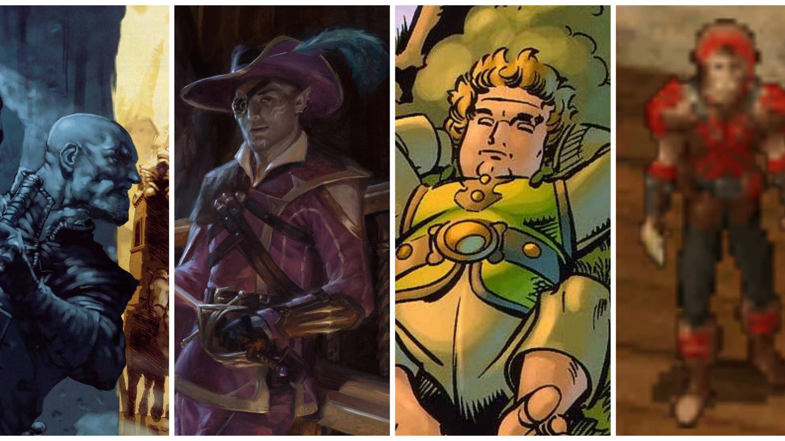 Ervis Cale, Jarlaxle Baenre, Regis, and Alatos 