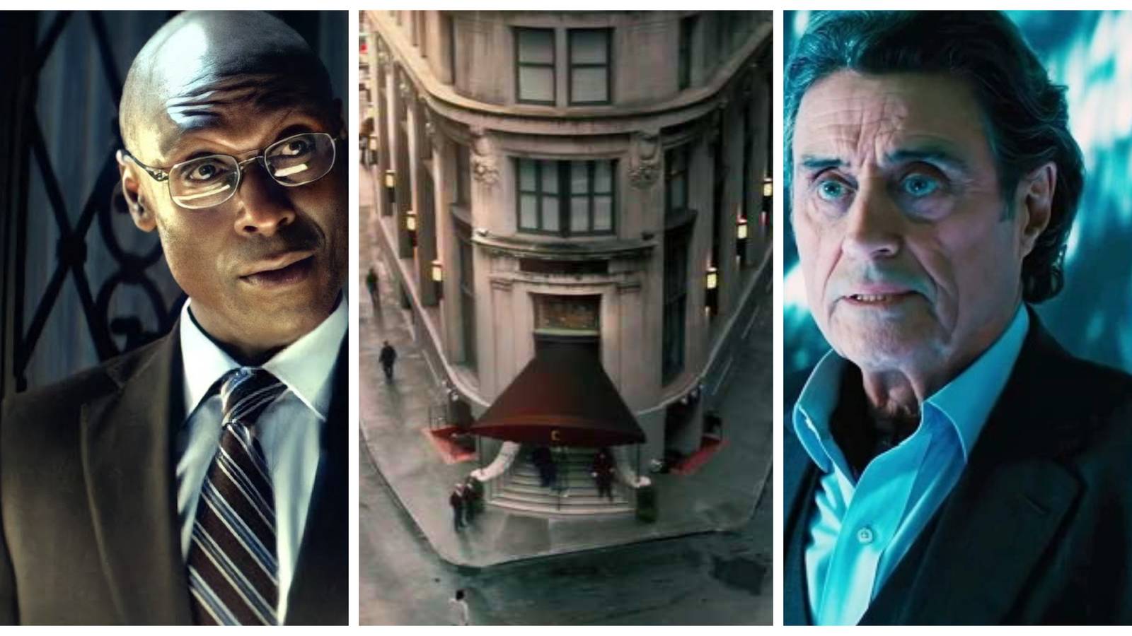 photo collage of winston, charon, new york continental hotel