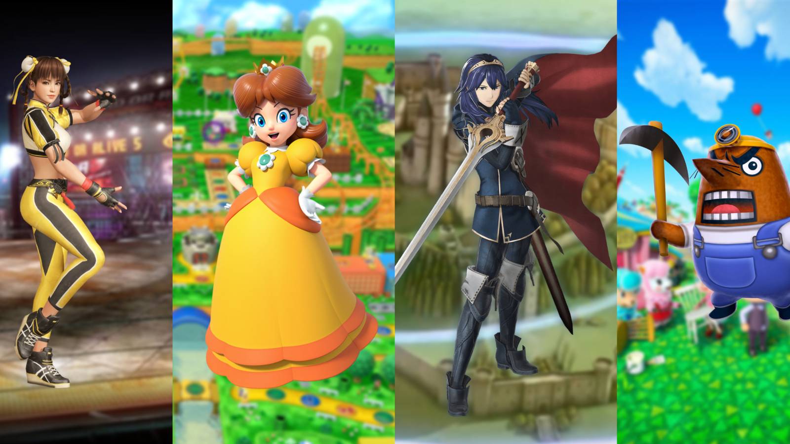 Leifang, Princess Daisy, Lucina, and Resetti