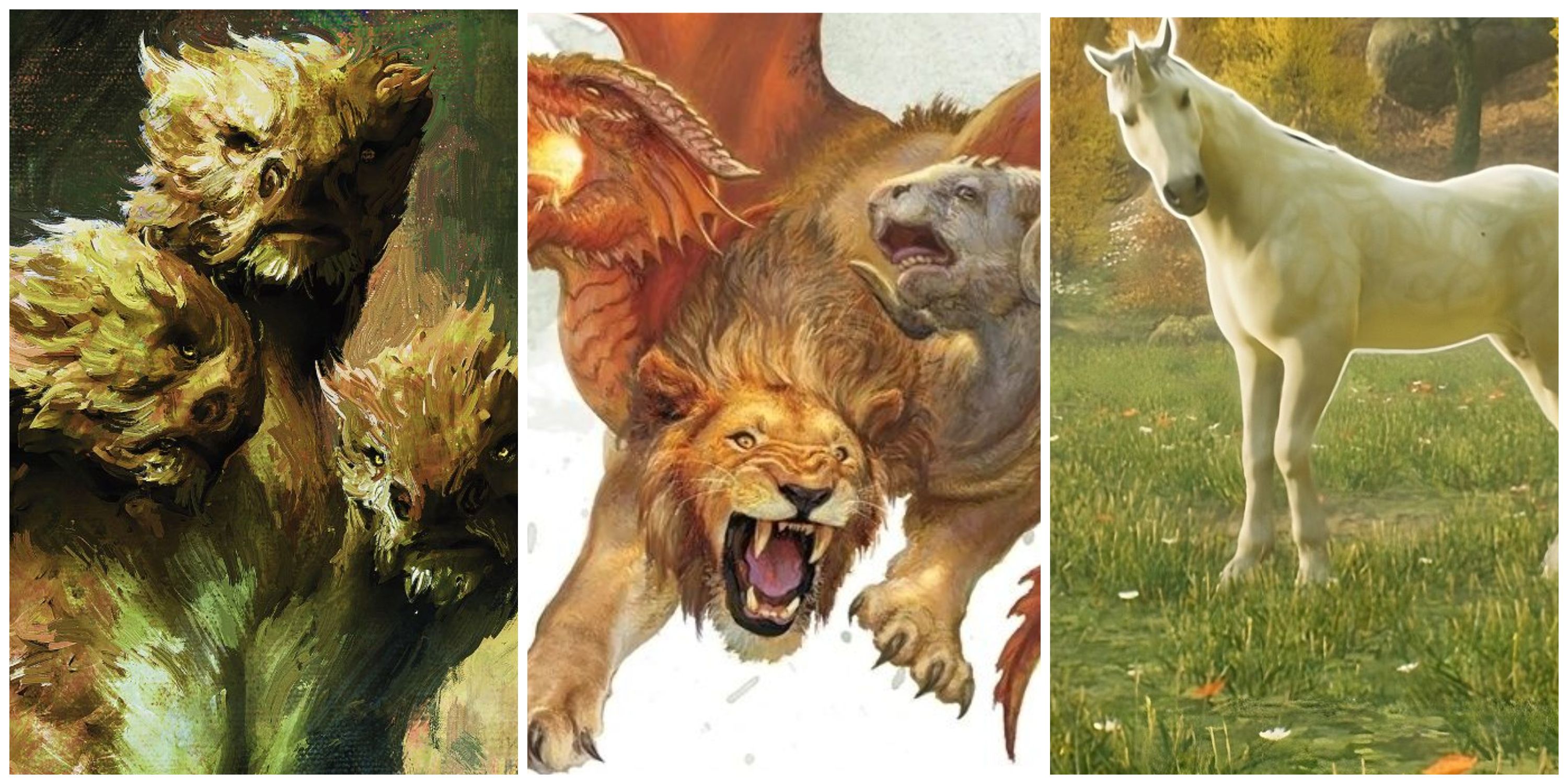 Questing Beast, Chimera and Unicorn Magical Creatures