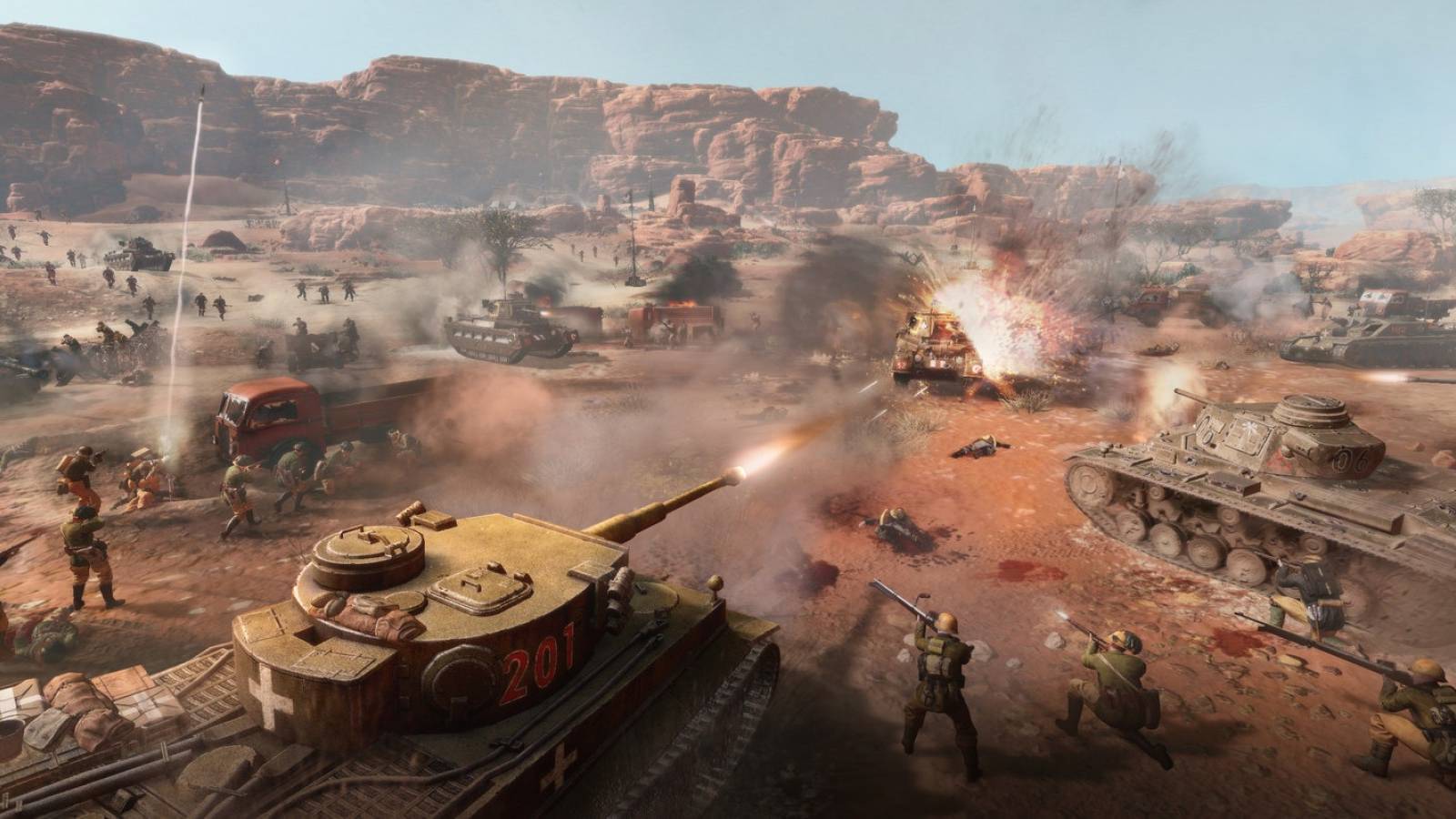 CoH 3 Deutsches Afrikakorp Tiger Tank in Battle