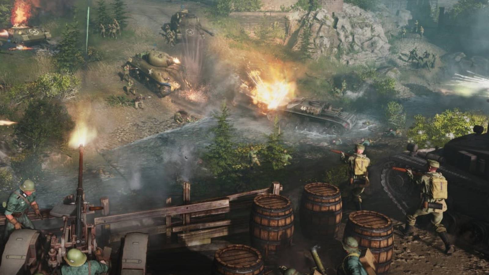 CoH 3 Wehrmacht river defense