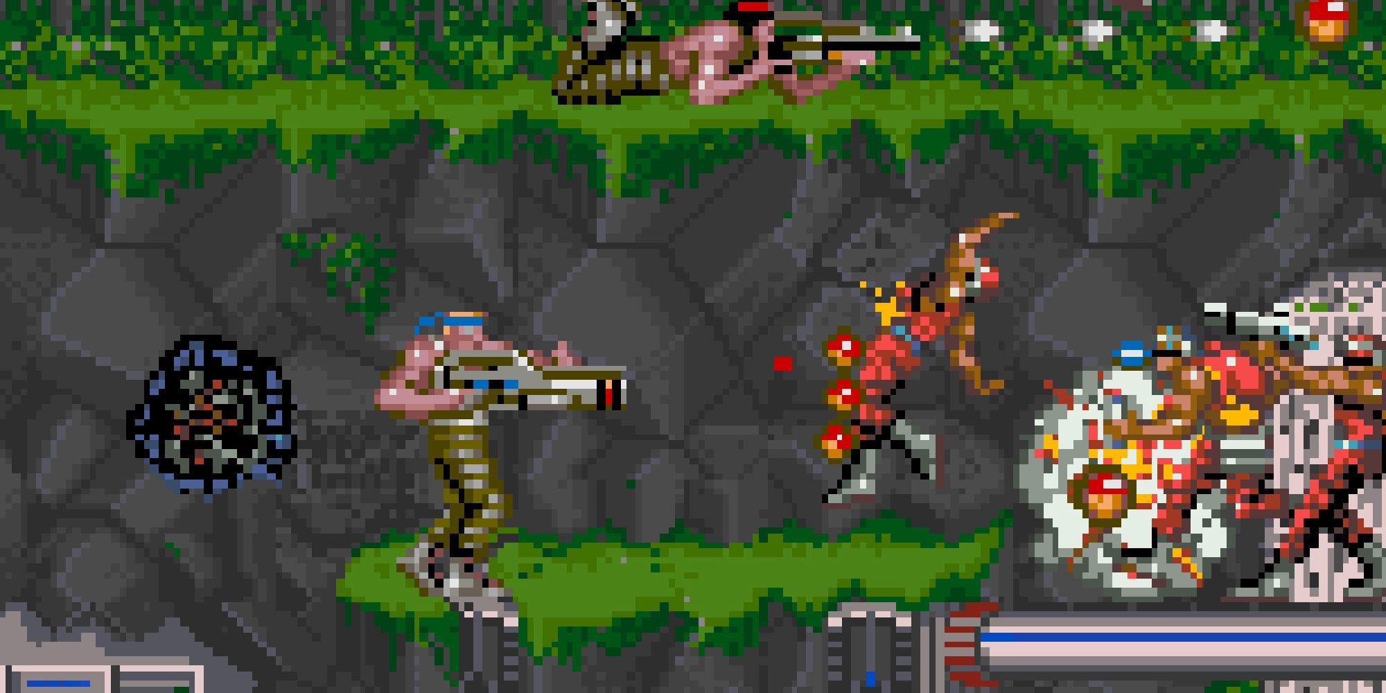 A screenshot of gameplay from the 2d shooter.
