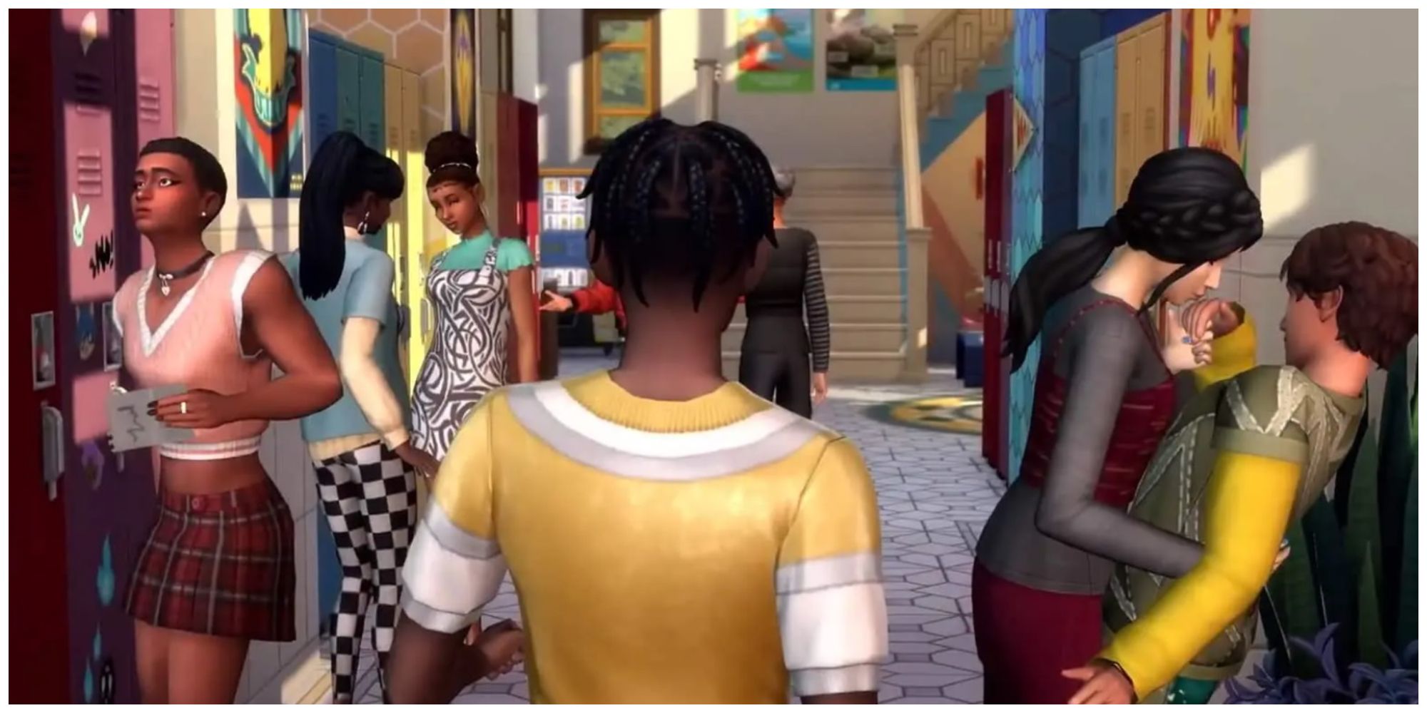 Corridors in High School in The Sims 4