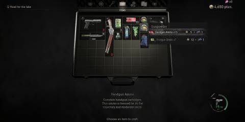 Crafting ammo in the Resident Evil 4 Remake