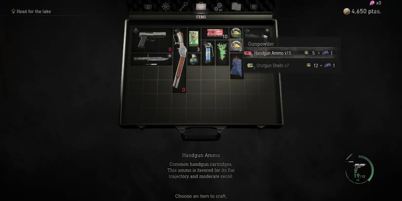 Crafting ammo in the Resident Evil 4 Remake