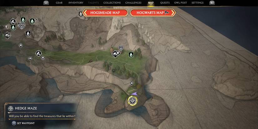 cragcroftshire hedge maze location in hogwarts legacy