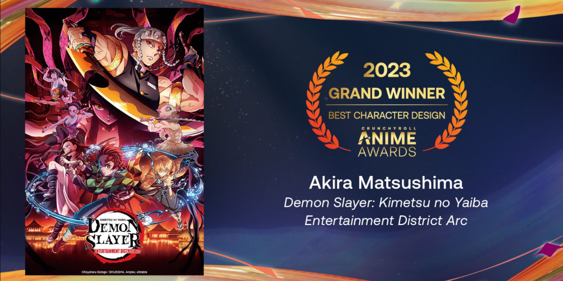 Cruncyroll's 7th Anime Awards 2022 Best Character Design Demon Slayer