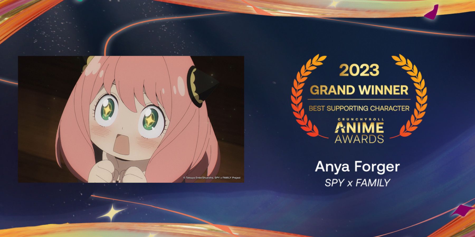 Cruncyroll's 7th Anime Awards 2022 Best Supporting Character Anya Forger SPY x FAMILY