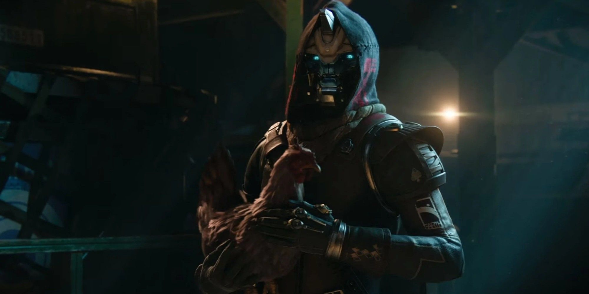 cayde-6 holding a chicken in destiny