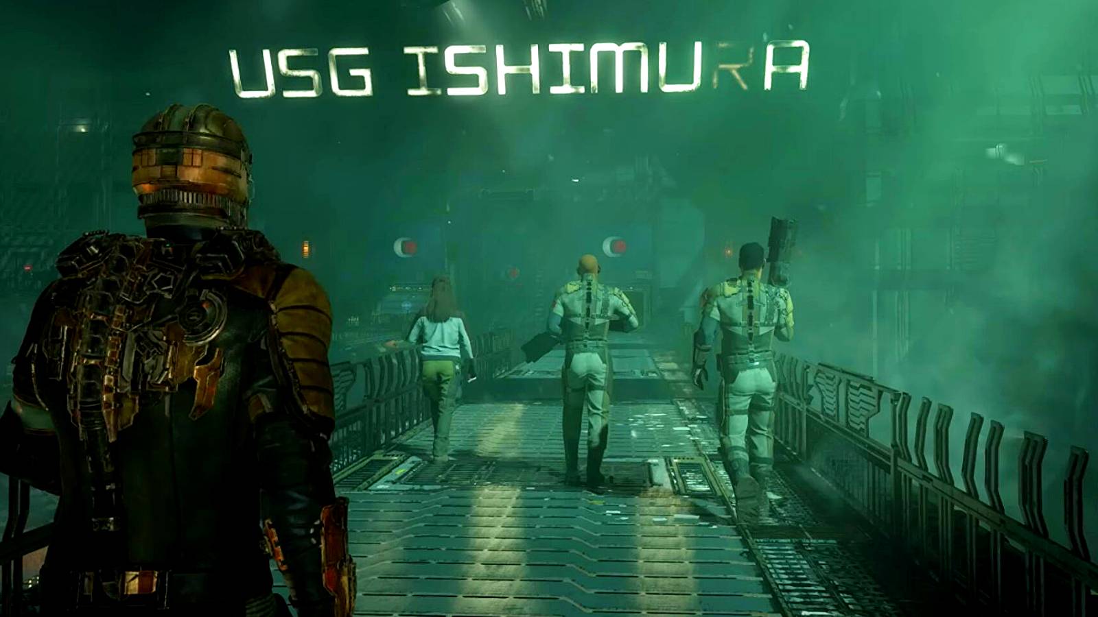 isaac clarke and the kellion crew from dead space remake 