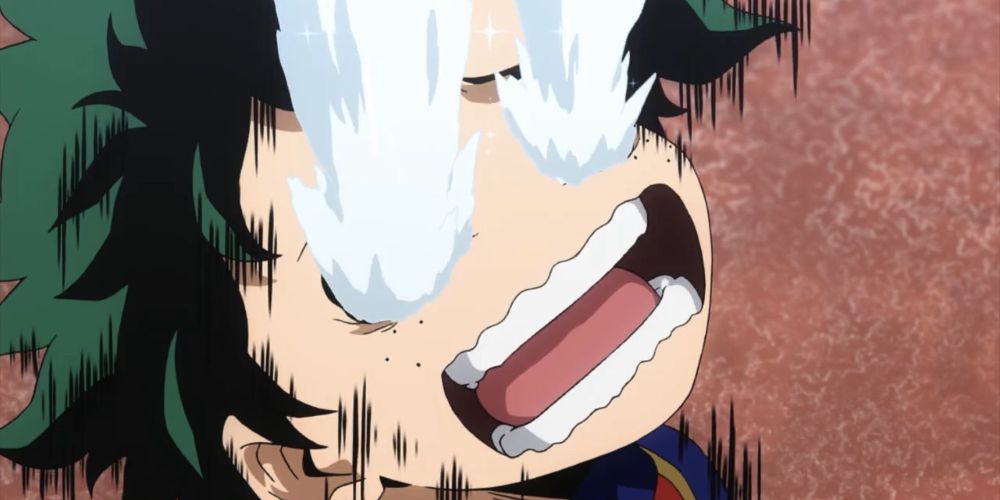 my hero academia, deku bawls his eyes out