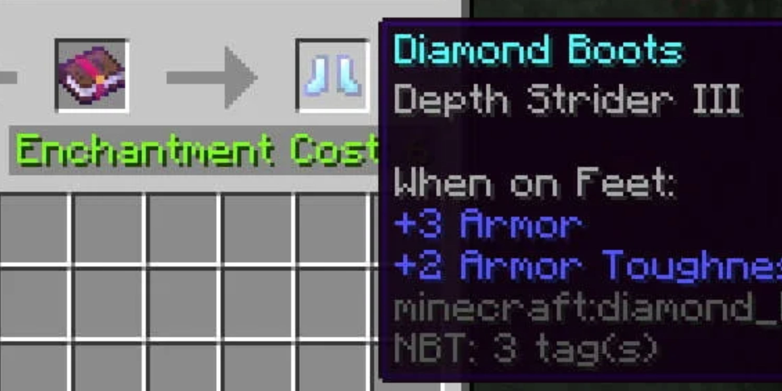 depth strider on diamond boots