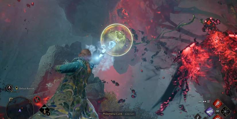 Hogwarts Legacy Destoying A Yellow Orb