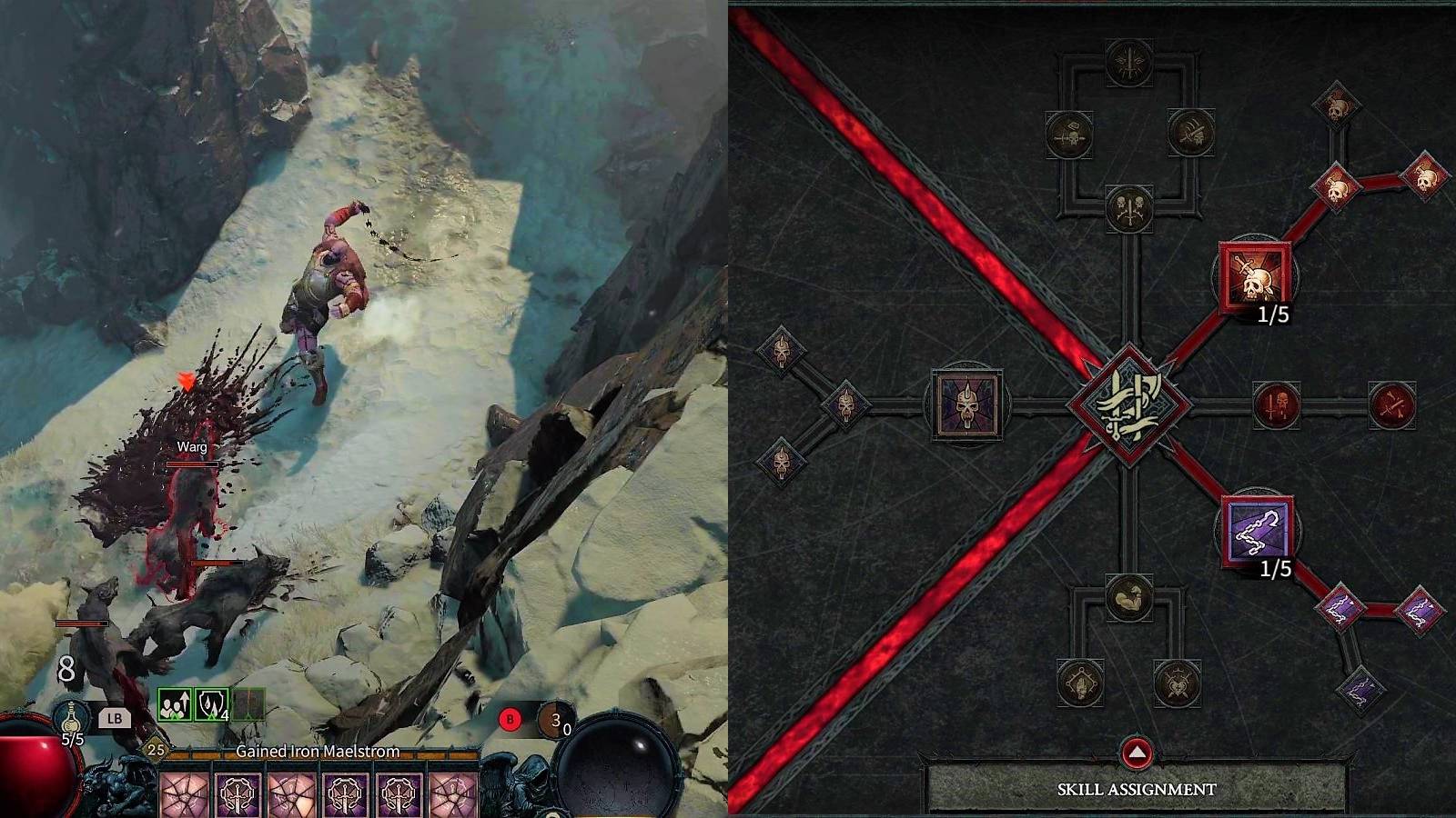 a barbarian and their skill tree