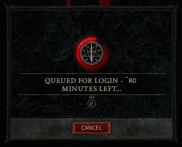 diablo 4 80 minute queue on pc