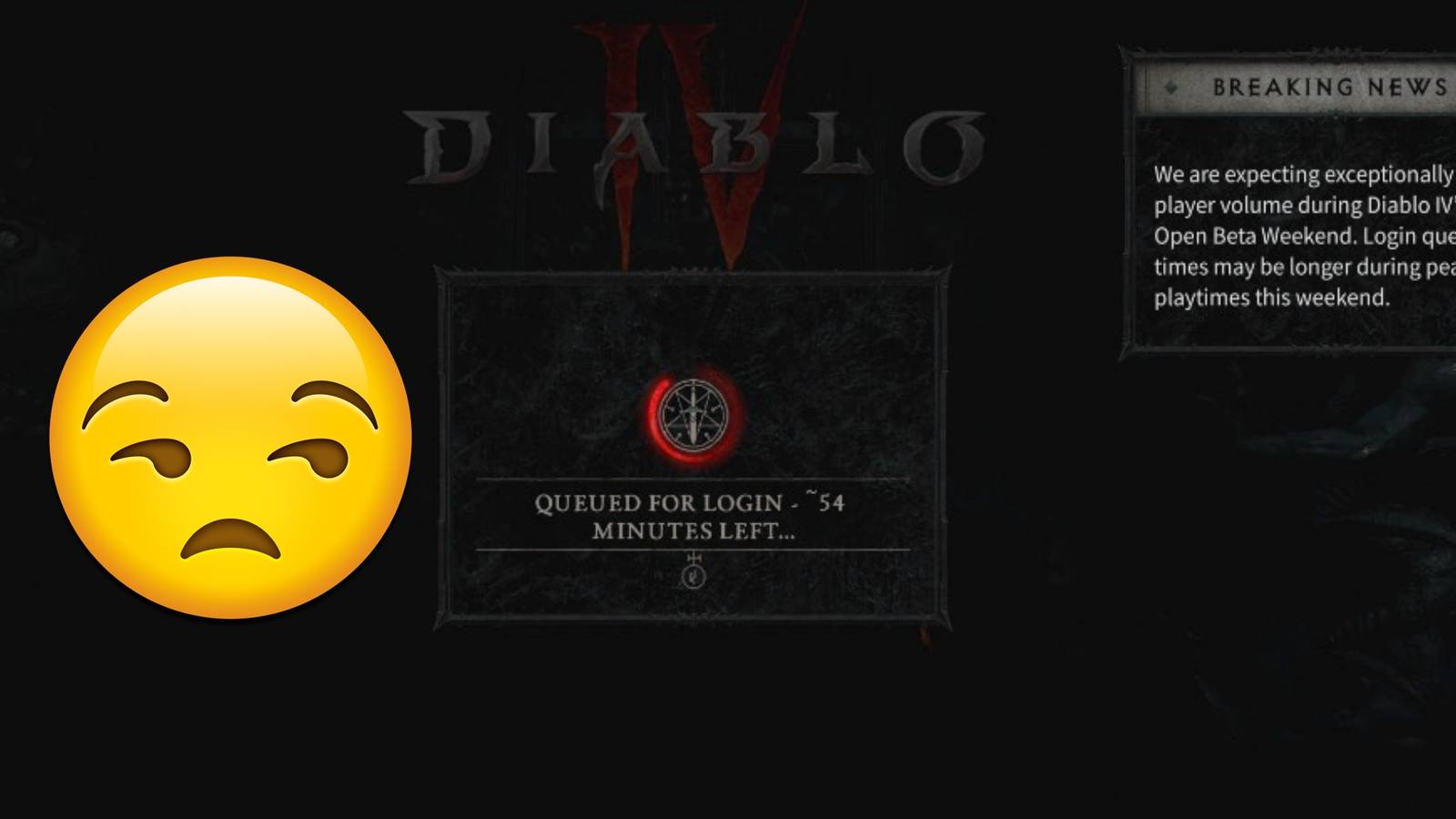 diablo 4 beta wait time screen queue