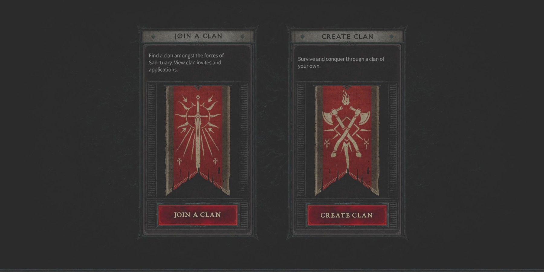 clan menu