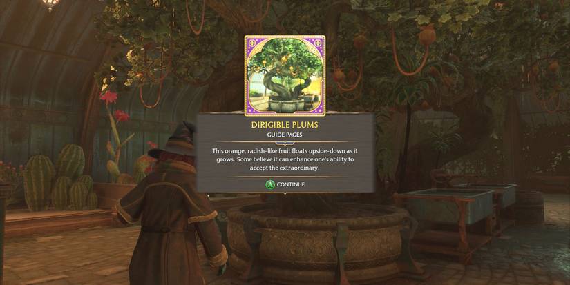 dirigible plums greenhouses field guide page Hogwarts Legacy