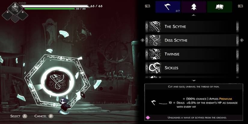 Diss Scythe in Have a Nice Death