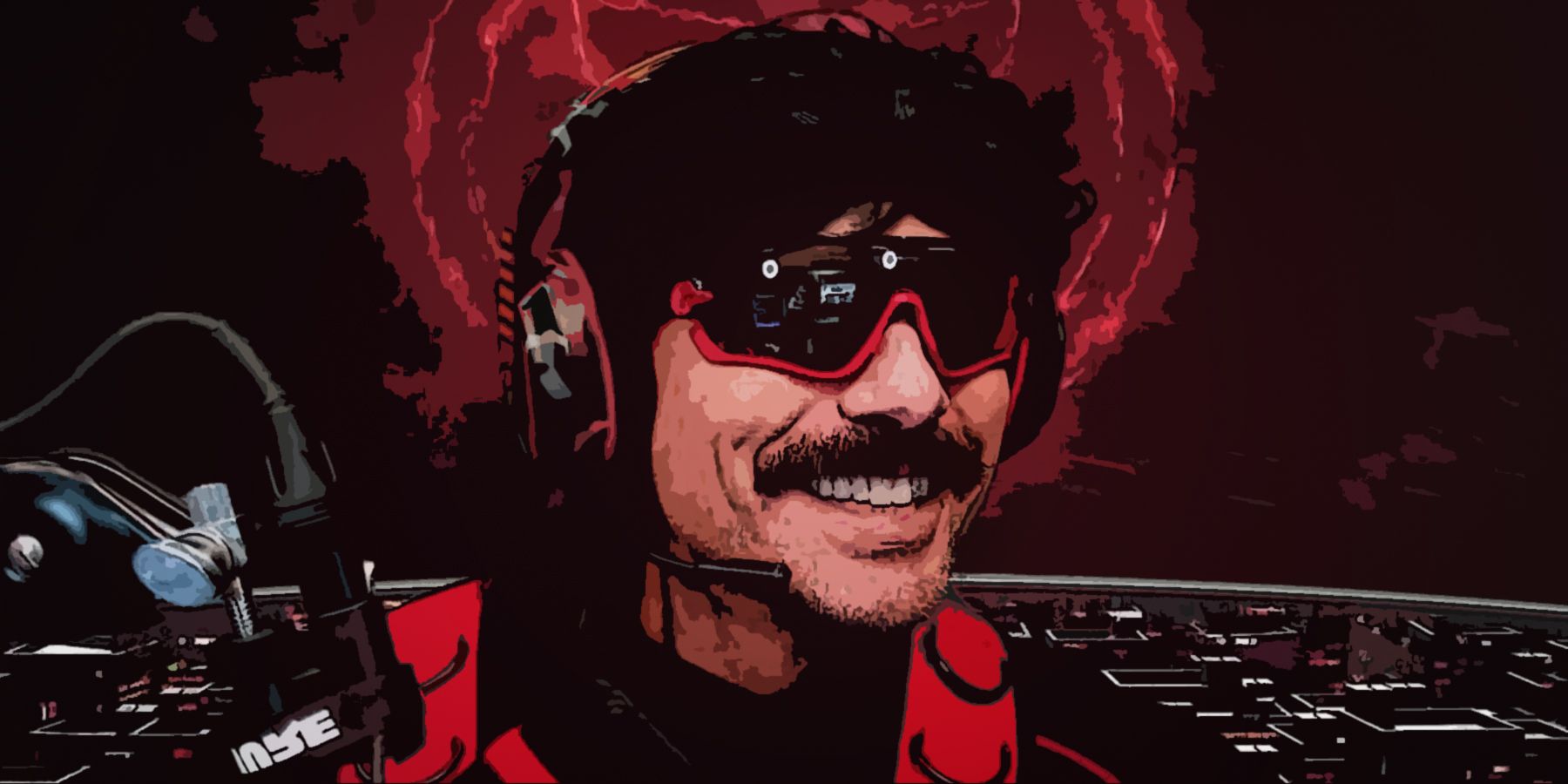Dr Disrespect breaks character smiling during stream