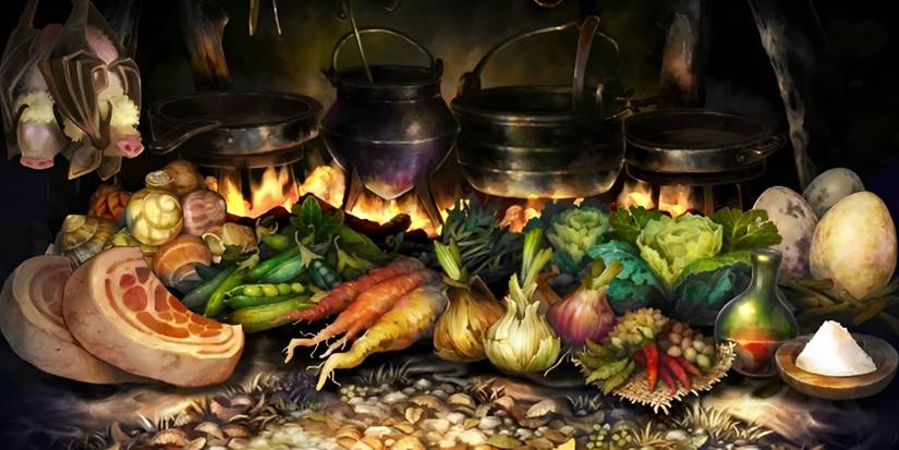 The camp where players can cook in Dragon's Crown