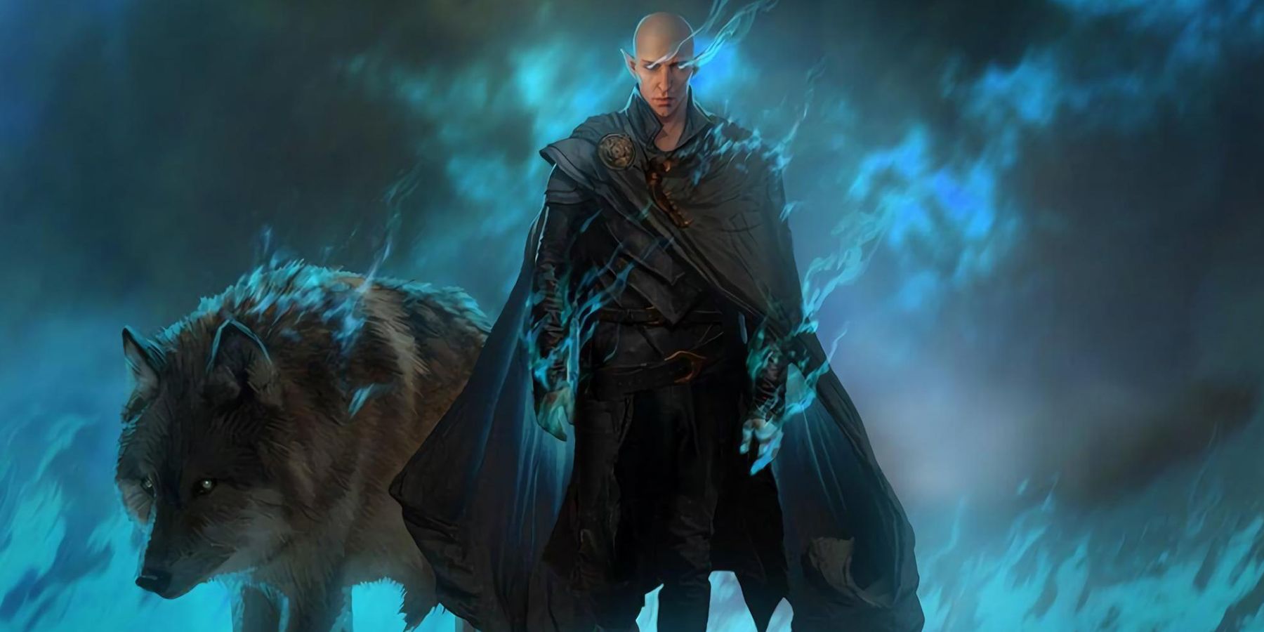 Dragon Age: Dreadwolf Solas and wolf