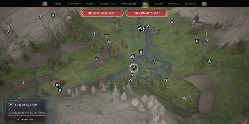 The Northern South Sea Bog Dugbog Den in Hogwarts Legacy