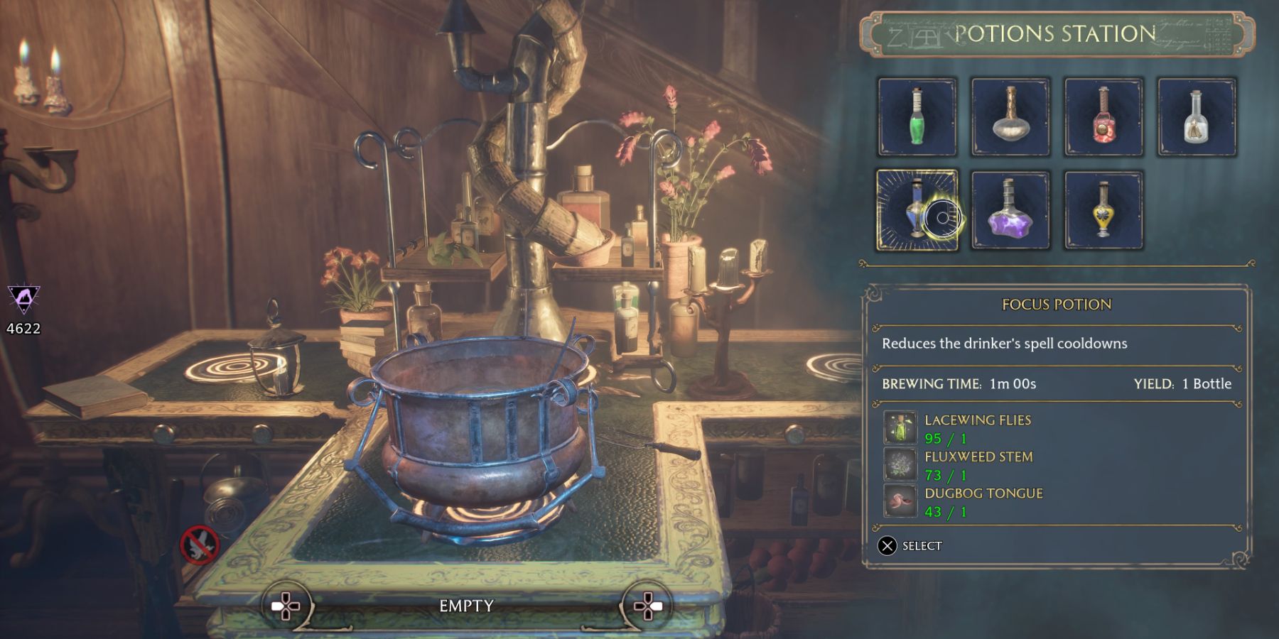 Focus Potion in Hogwarts Legacy