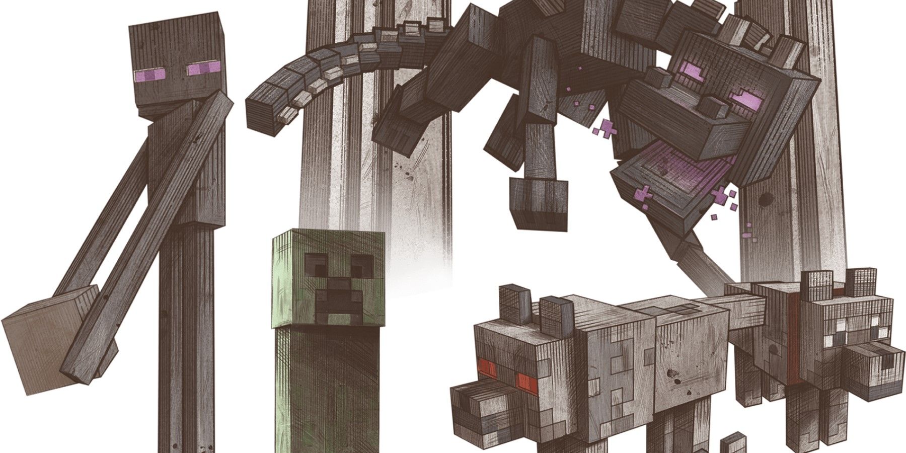 mobs minecraft dungeons - Pesquisa Google  Minecraft mobs mod, Minecraft  art, Minecraft