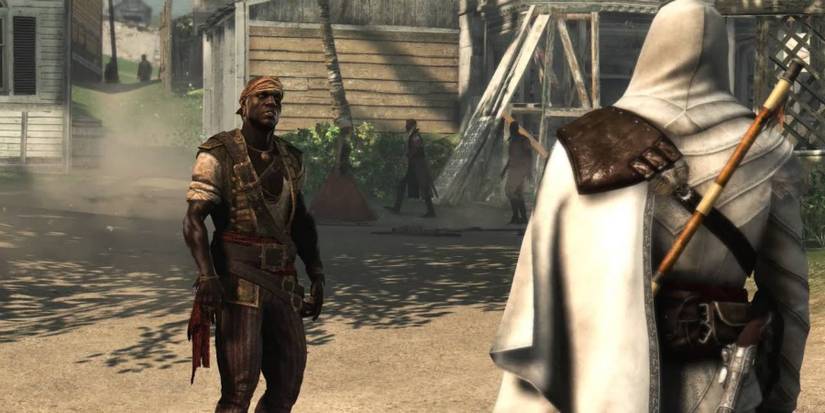edward kenway and adewale reunion in ac black flag