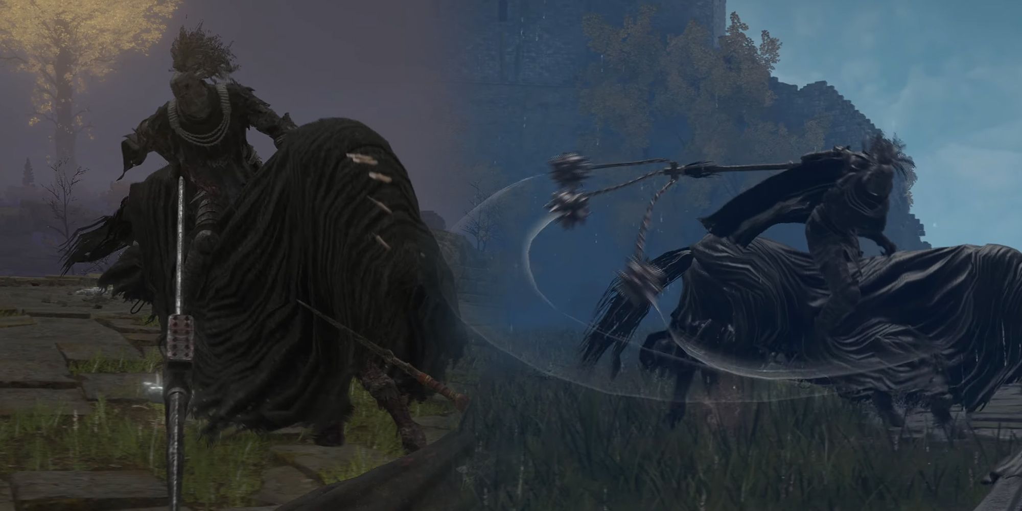 Elden Ring - Both Night's Calvary In Limgrave Mid-Combat