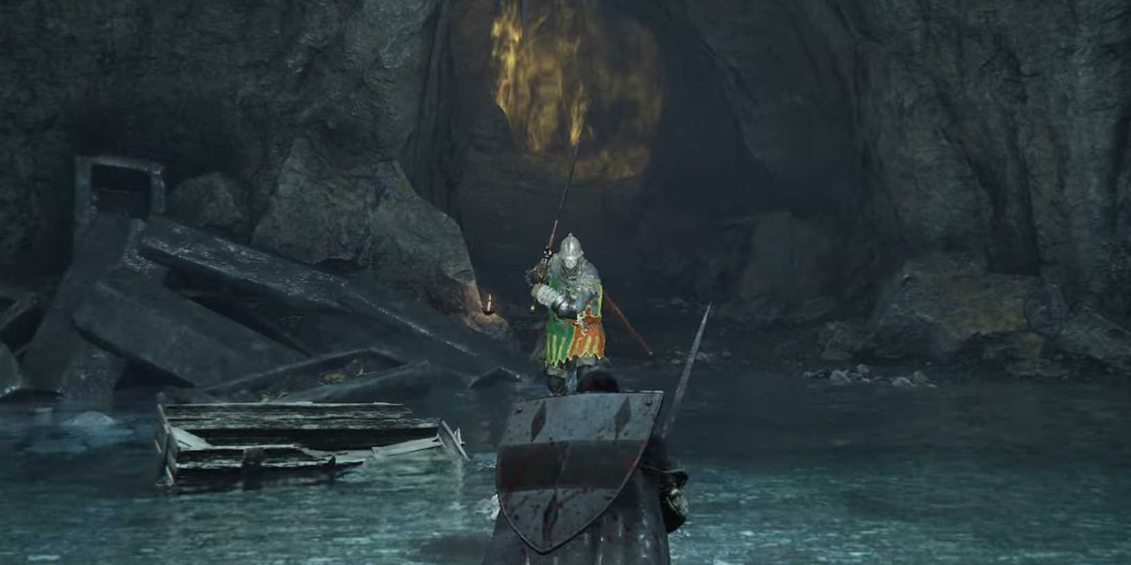 Soldier Of Godrick Running At Tarnished In Elden Ring