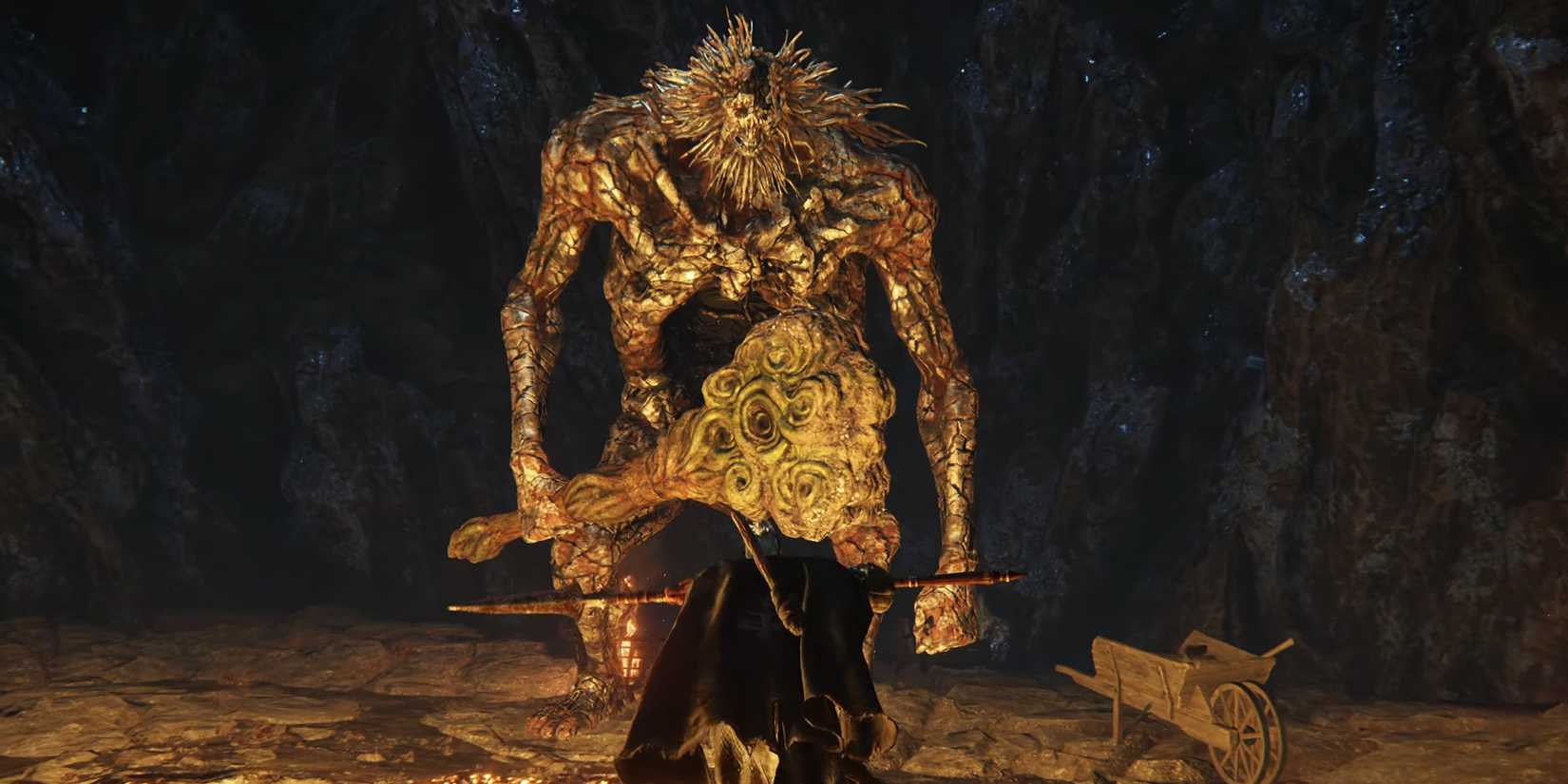 Elden Ring - Stonedigger Troll Before It Aggros