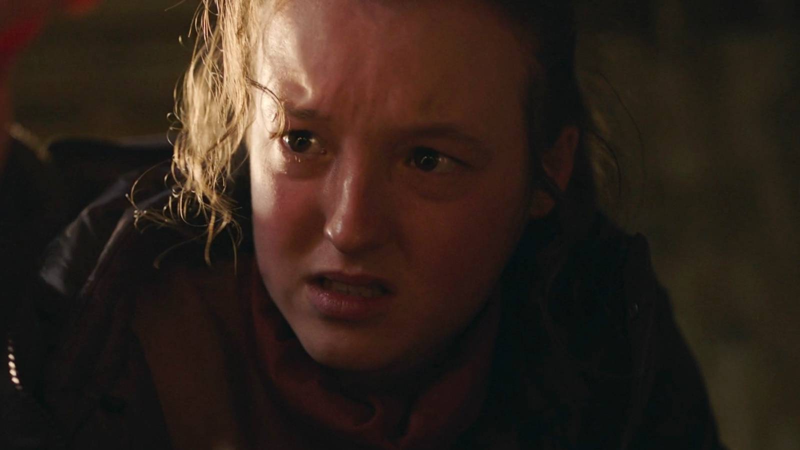 The Last of Us Bella Ramsey as Ellie looking desperate