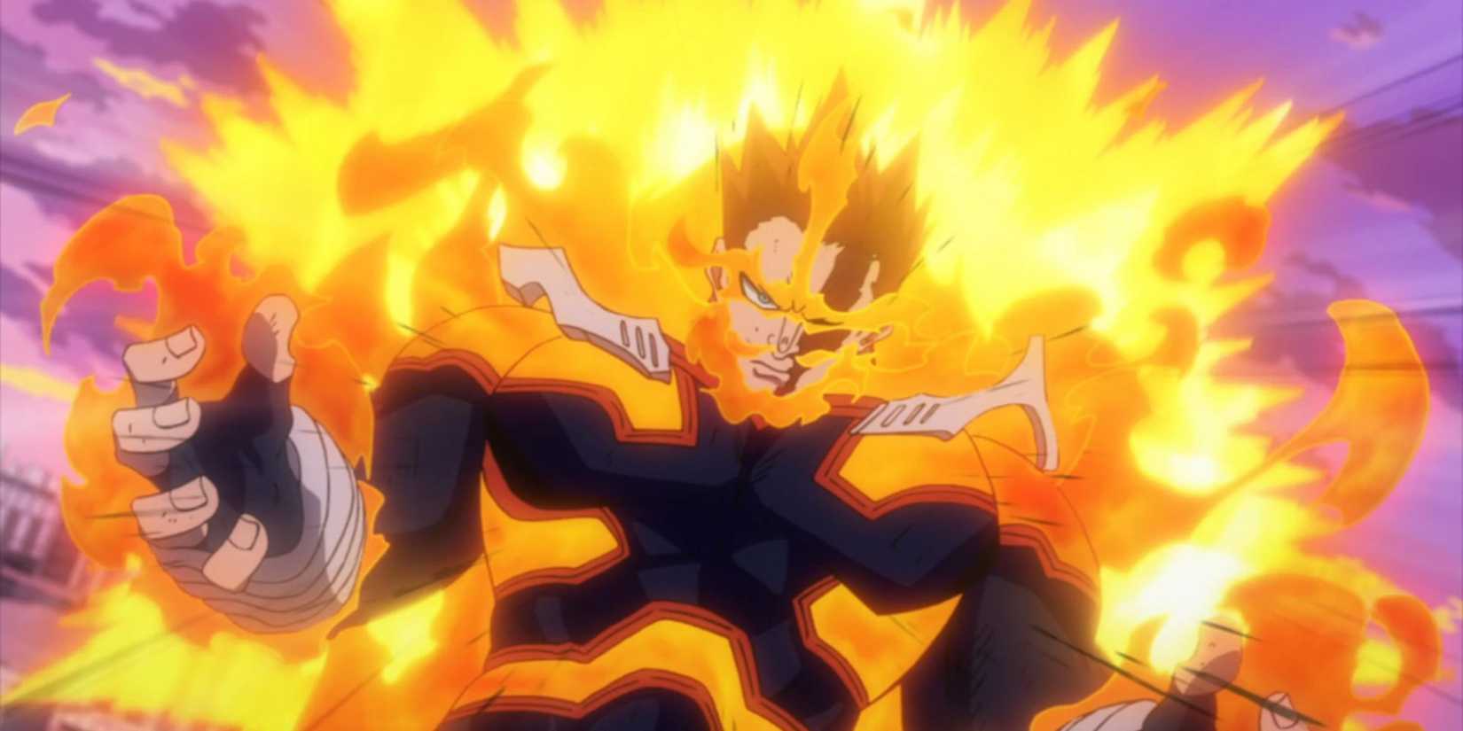 Endeavor bursting into flames