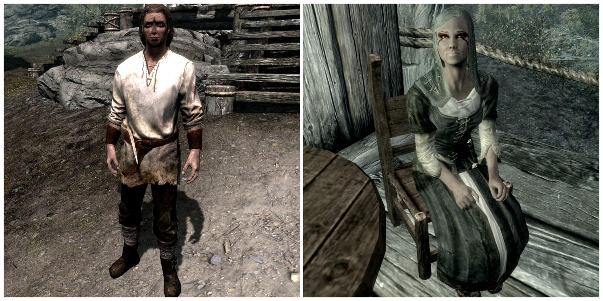 Enmon Mena split image, Skyrim