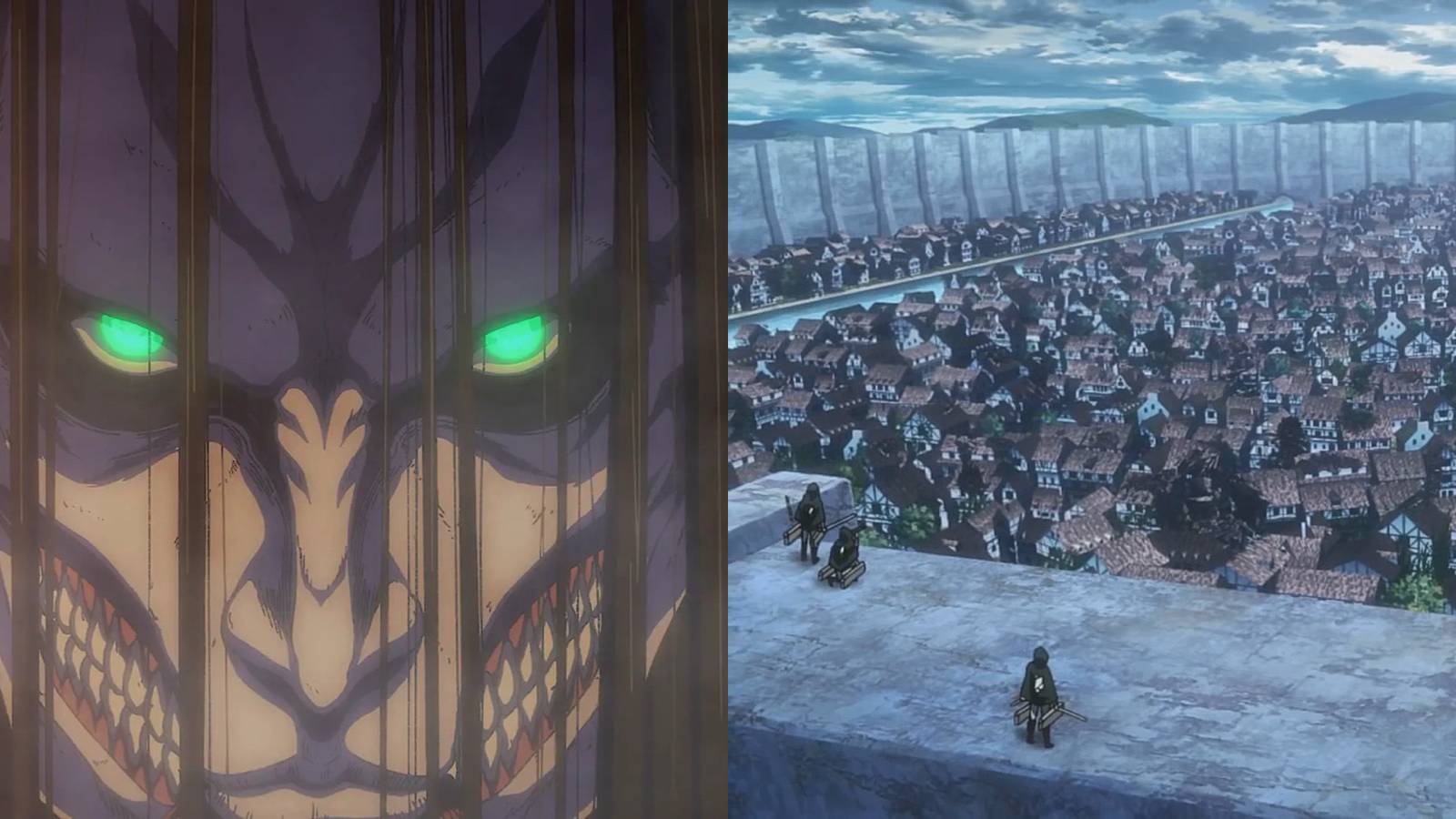 Eren and shinganshina attack on titan