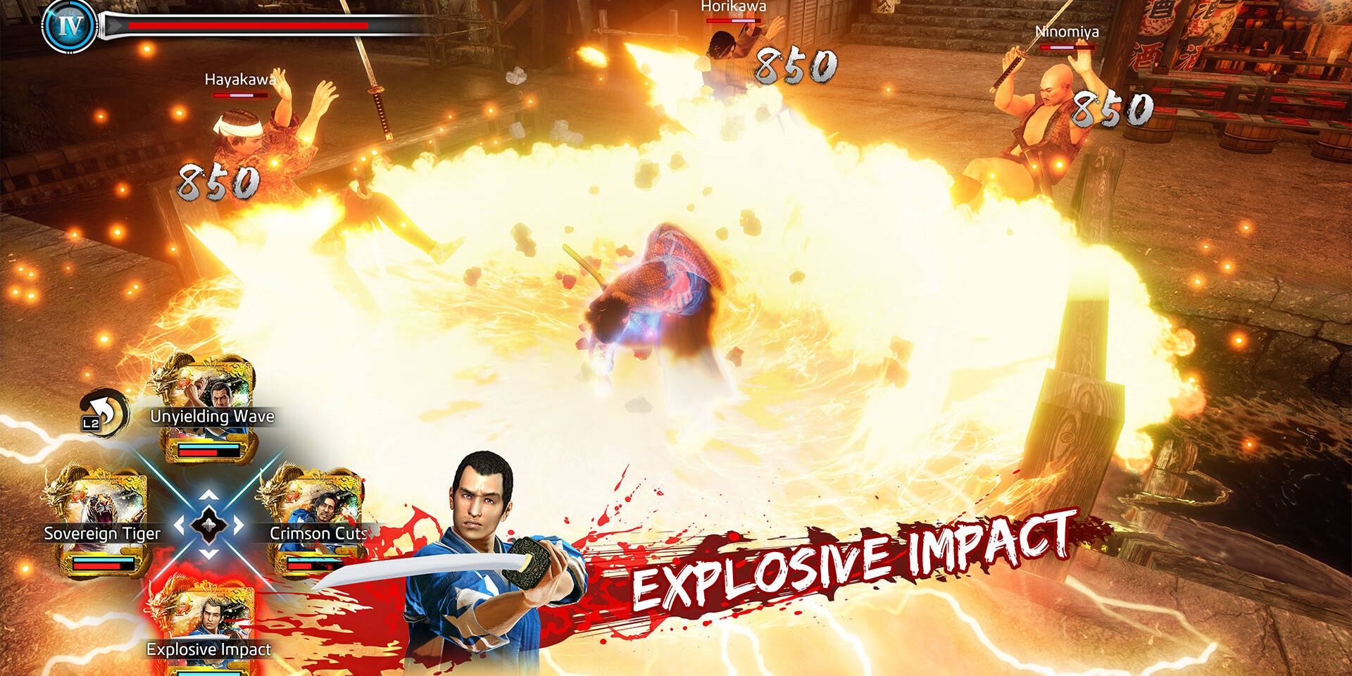 Essence of Explosive Impact in Like a Dragon: Ishin